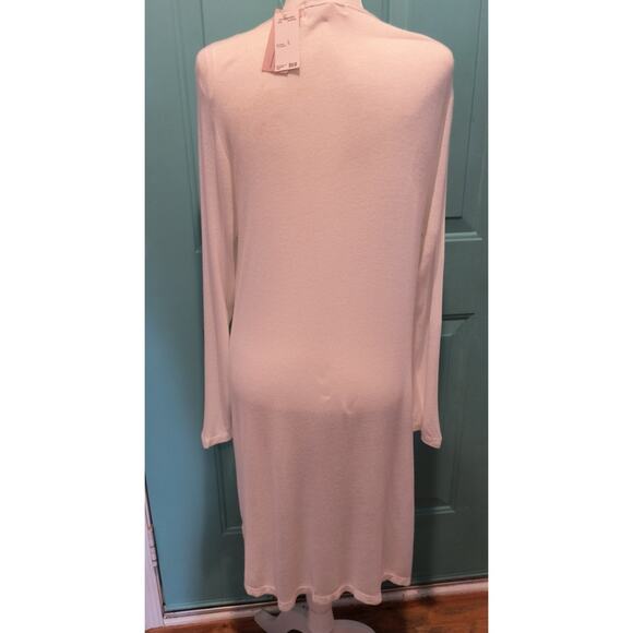 Philosophy Open Front Cardigan Women's Size L White Long Sleeve Longline Sweater - Picture 5 of 12